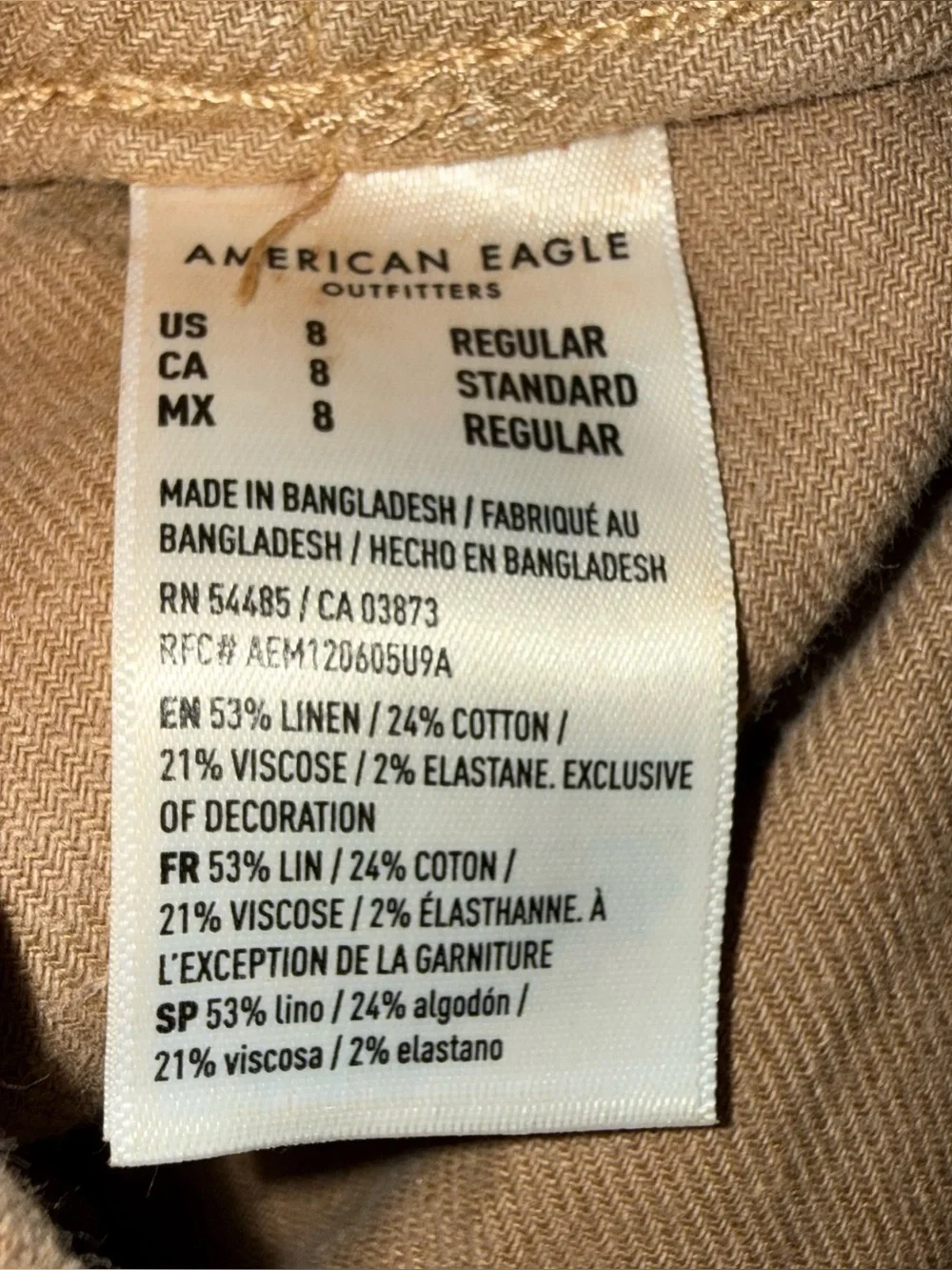 American Eagle Dreamy Drape Drawstring Baggy Wide Leg Cargo Pants women’s sz 8